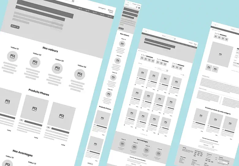 wireframe web UI design Vetalgus